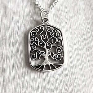 🍁Tree of Life Necklace 925S Sterling 20 inch Chain NY